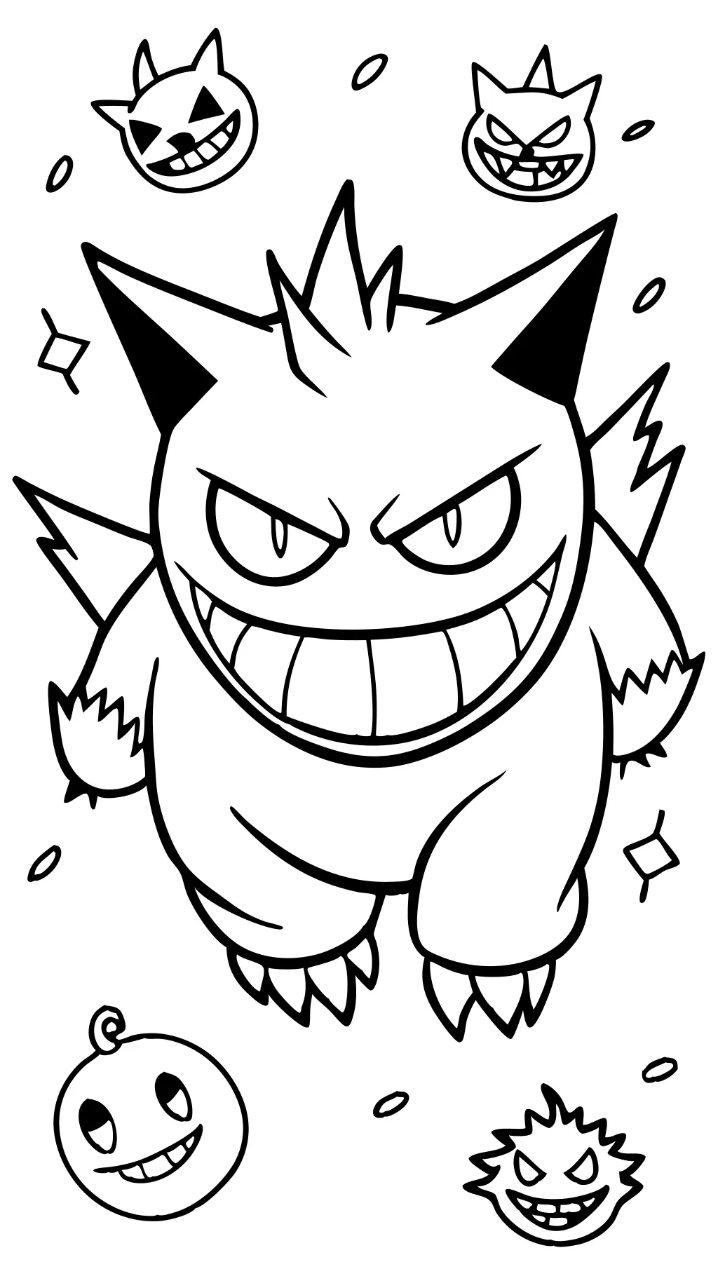 coloriage gengar pokemon